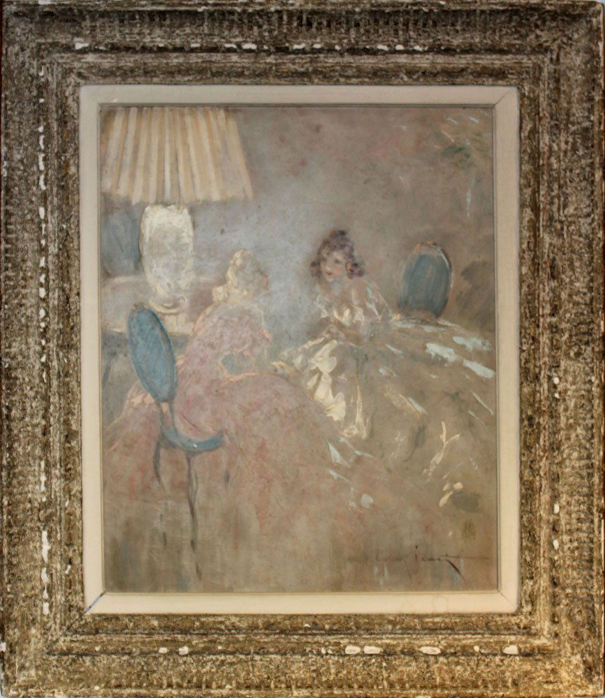 Louis Icart Original Oil Painting: Artist: Louis IcartTitle: UntitledMedium: Original oil painting on canvasEdition: Unique, original work of artSize: 24" x 20"Signature: Hand signed by the artistCOA provided. Guaranteed authentic