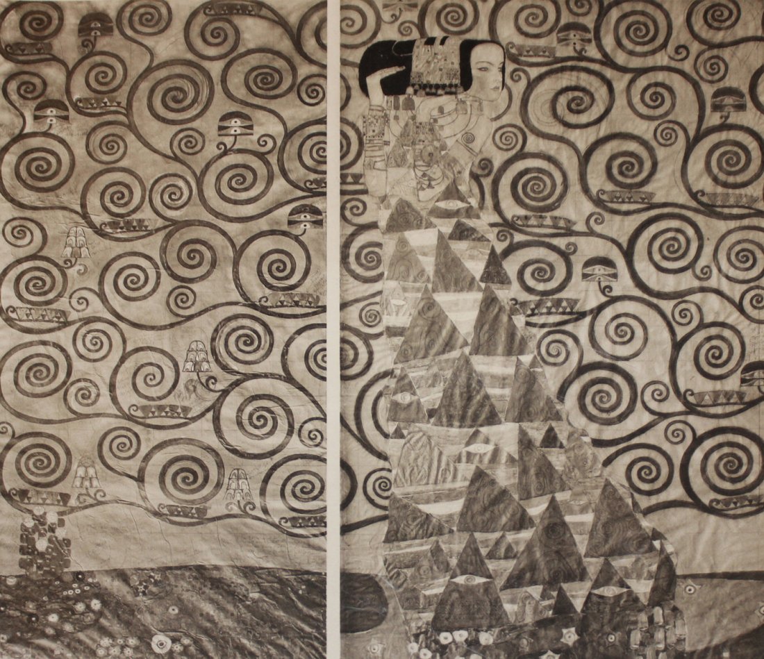 Gustav Klimt "Untitled": Artist: Gustav Klimt Title: Untitled Year: c. 1931 Suite: Four Studies for the Frieze at Palais Stoclet (1) Medium: Collotype in sepia tones Edition: From the rare limited edition COA provid