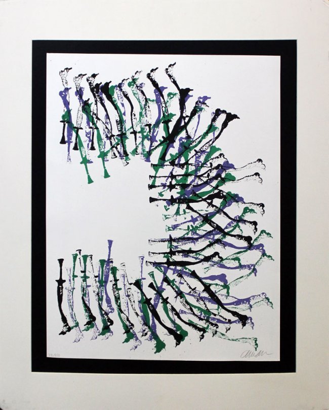 Arman "Imenoteeth": Artist: Arman Title: Imenoteeth Suite: Artistry Dentistry Year: 1977 Medium: Original lithograph in colors on paper Edition: From the limited edition of 250 Size: 22" x 17" Signature: Ha