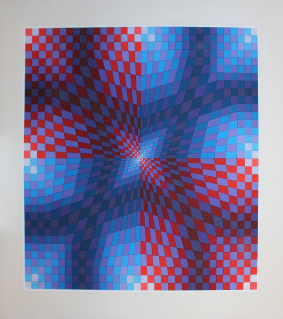 Antworten An "Victor" Vasarely "Arcay": Artist: Antworten An "Victor" Vasarely Title: Arcay Medium: Original serigraph on paper Edition: EA from the limited edition Size: 38" x 38" Signature: hand signed by the artist COA provided