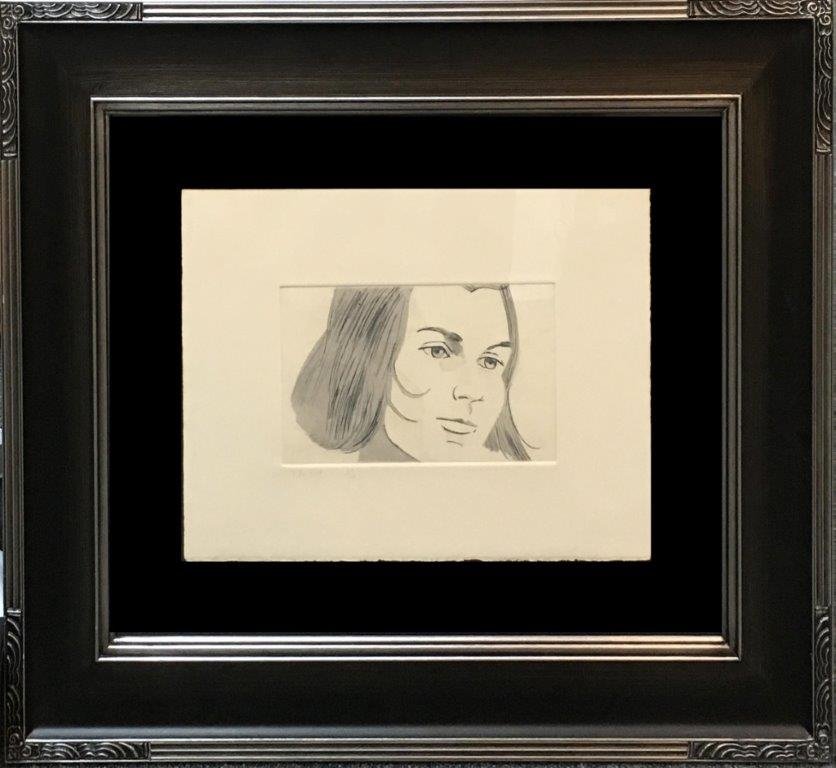 Alex Katz "Thalia": Artist: Alex Katz Title: Thalia Suite: June Ekman's class portfolio Medium: Original etching and aquatint on Arches wove paper Year: 1972 Edition: 43 from the rare limited edition of 50 Printer: