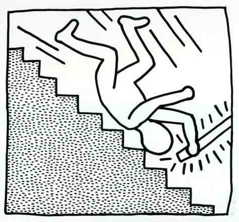 Keith Haring "Untitled, from The Blueprint Drawings": Artist: Keith Haring Title: Untitled Suite: The Blueprint Drawings Year: 1990 Medium: Screenprint on Arches Cover paper Edition: Un-numbered dedication proof Publisher: Durham Press, Durham, Pen