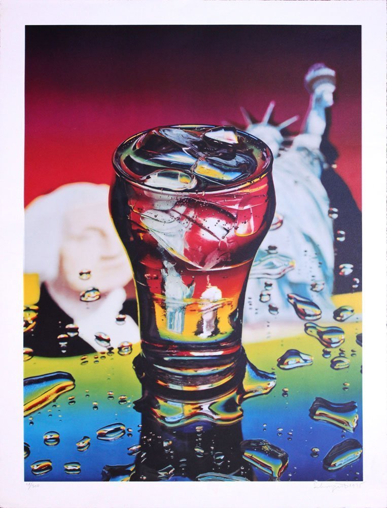 Ben Schonzeit "Yankee Flame": Artist: Ben Schonzeit Title: Yankee Flame Suite: America: The Third Century Year: 1976 Medium: Original collotype in colors on paper Edition: From the limited edition of 200 Size: 30" x 22 1/2"<