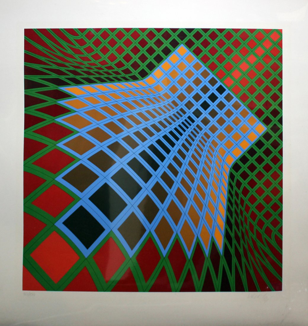 Victor Vasarely original serigraph: Artist: Victor Vasarely Medium: Serigraph Edition: From the rare limited edition fo 250 Size: 25 1/2" x 25 1/2" Signature: Signed and numbered by the artist COA provided. Guaranteed authentic.