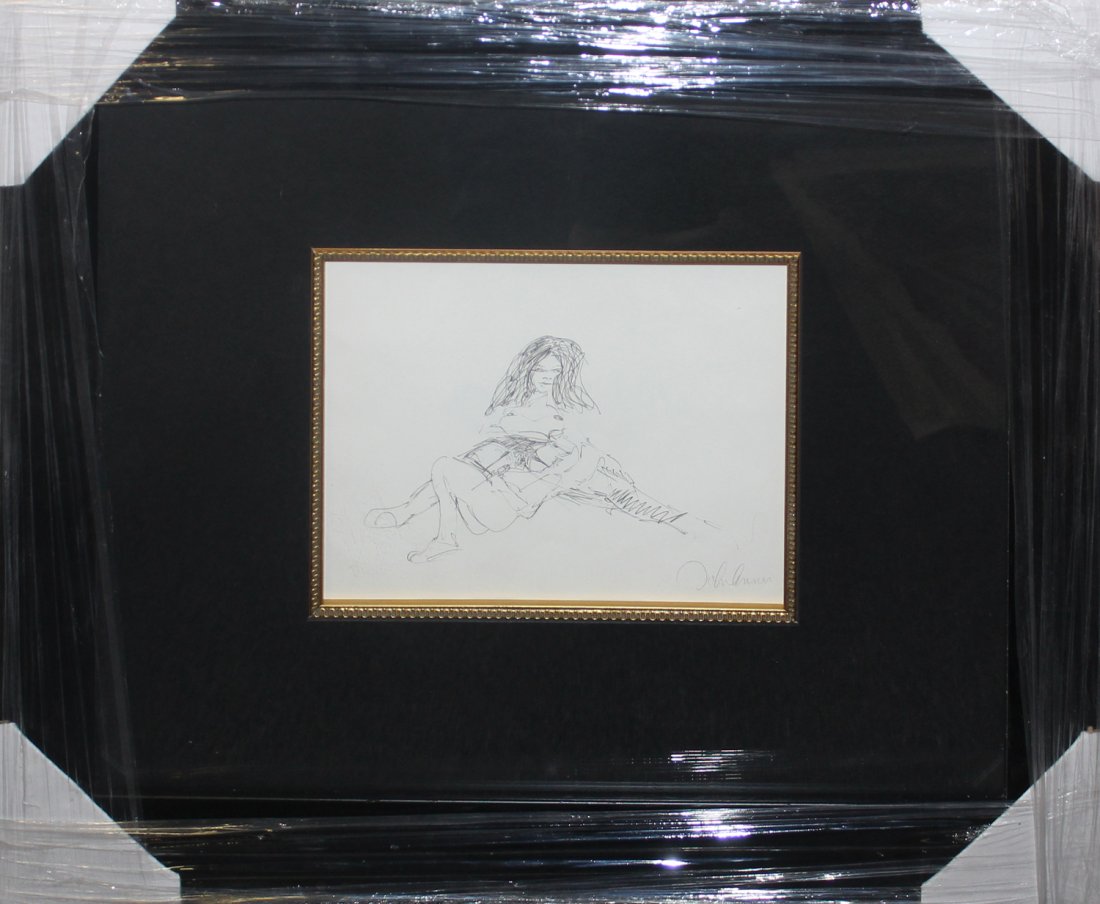John Lennon "Erotic #8": Artist: John Lennon Title: Erotic #8 Year: 1970 Suite: Bag One Brochure Portfolio Medium: Offset lithograph Edition: From the rare limited edition Signature: Signed in the plate Notation