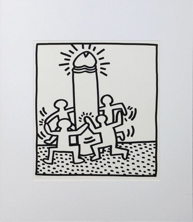 Original Keith Haring from "Galerie Lucio Amelio": Artist: Keith Haring Title: Untitled Suite: Galerie Lucio Amelio Catalogue Year: 1983 Medium: Lithograph on heavy paper Edition: From the limited edition of 300 Publisher: Galerie Lucio Amelio,