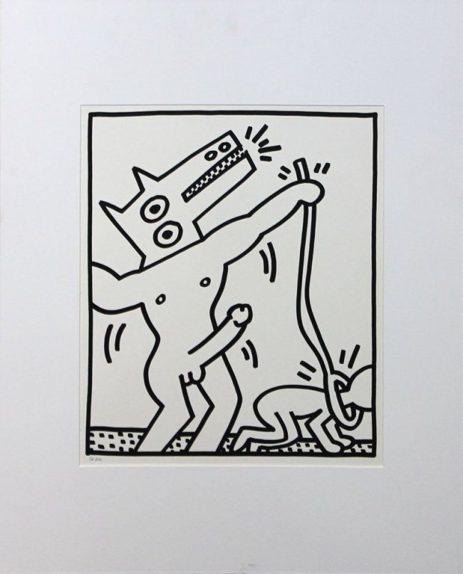 Original Keith Haring from "Galerie Lucio Amelio": Artist: Keith Haring Title: Untitled Suite: Galerie Lucio Amelio Catalogue Year: 1983 Medium: Lithograph on heavy paper Edition: From the limited edition of 300 Publisher: Galerie Lucio Amelio,