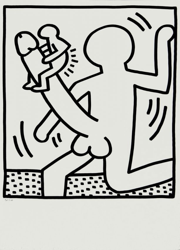 Original Keith Haring from "Galerie Lucio Amelio": Artist: Keith Haring Title: Untitled Suite: Galerie Lucio Amelio Catalogue Year: 1983 Medium: Lithograph on heavy paper Edition: From the limited edition of 300 Publisher: Galerie Lucio Amelio,