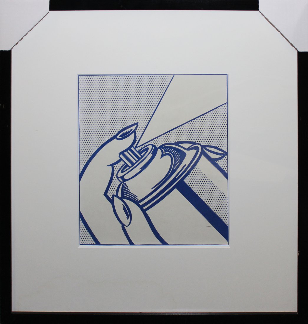 Roy Lichtenstein "Spray Can": Artist: Roy Lichtenstein Title: Spray Can Suite: One Cent Life Medium: Lithograph on white wove paper Size: 12 1/2\" x 10 1/2\" Edition: Rare limited edition of 2000 Year: 1964 COA p