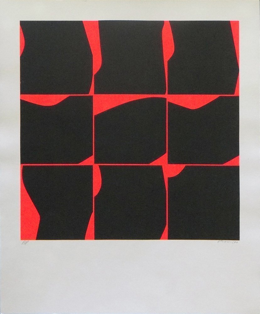 Ernest Trova, untitled serigraph: Artist: Ernest Trova Title: Untitled Suite: Falling Man Portfolio Year: 1968 Medium: Original serigraph in colors on paper Edition: From the limited edition of 150 Size: 15" x 12 1/2" Si