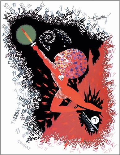 Erte "Aries": Artist: Erte Title: Aries Suite: The Zodiac Year: 1982 Size: 25 1/2" x 20" Medium: Original serigraph on paper Publisher: Wellsart, Ltd. Printer: Chromacomp, New York Edition: Fr