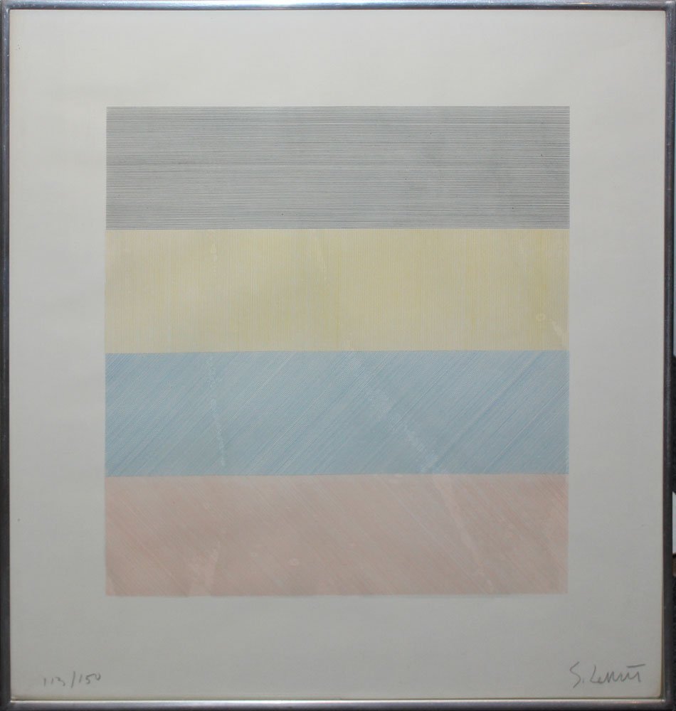 Sol LeWitt "One Plate From Composite Series": Artist: Sol LeWittTitle: Composite Series ISuite: Composite SeriesYear: 1970Medium: Original serigraph in colors on paperEdition: From the limited edition of 150Printer: John Campione, NYPublisher: Sa