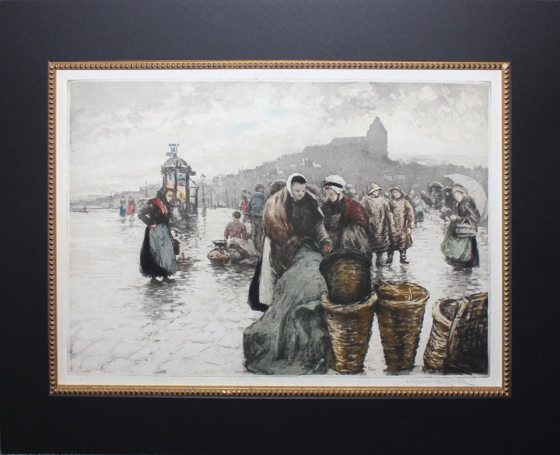 Manuel Robbe "Le Treport": Artist: Manuel Robbe Title: Le Treport Medium: Original aquatint in color Size: 19 3/4" x 13 3/4" Edition: From the rare limited edition COA provided. Guaranteed authentic.