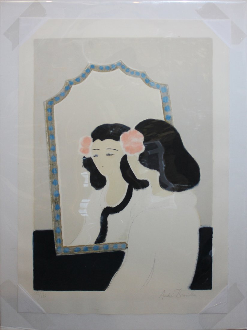 Andre Brasilier "Untitled": Artist: Andre Brasilier Title: Untitled Medium: Original lithograph in colors on paper Size: 21" x 29 1/2" Edition: 102 from the limited edition of 175 Signature: Signed and numbered by the artist in