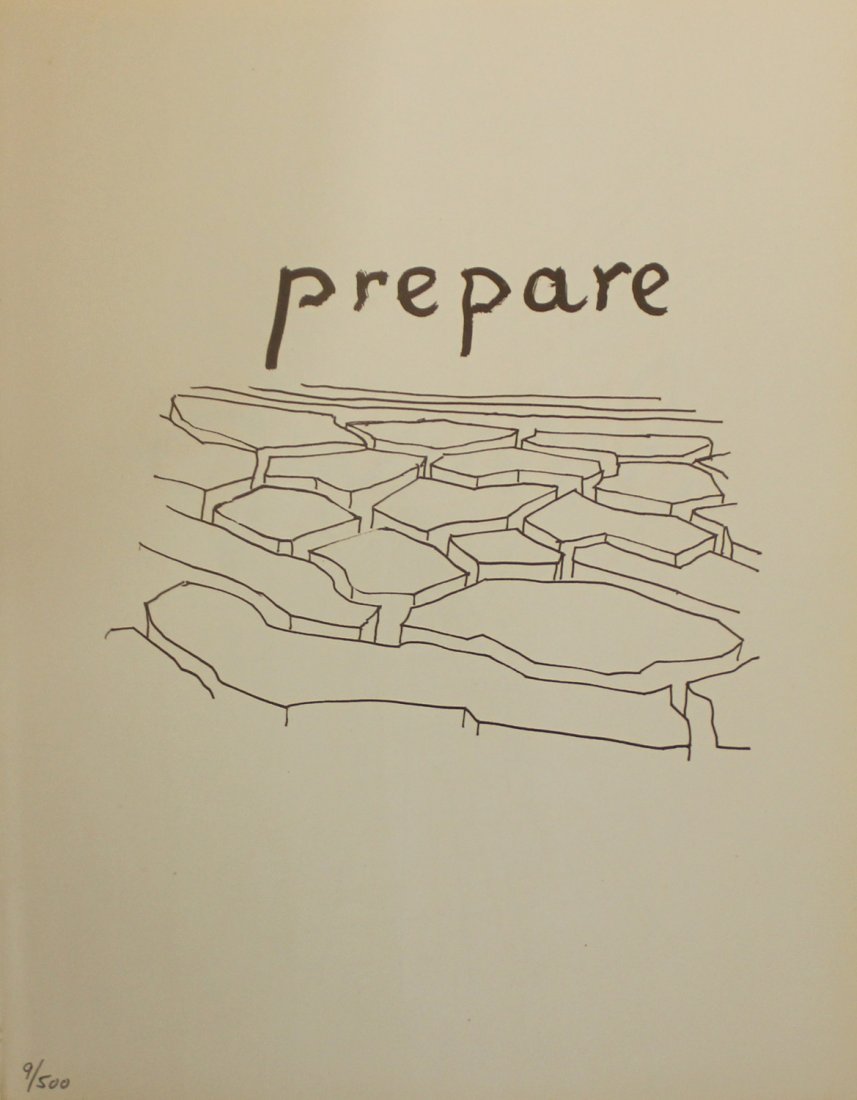 Man Ray "Prepare": Artist: Man Ray Title: Prepare Suite: Alphabet for Adults Year: 1970 Medium: Lithograph on paper Edition: From the limited edition of 500 Size: 15 1/2" x 12" COA provided. Guaranteed