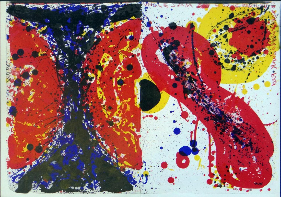 Sam Francis, from One Cent Life: Artist: Sam Francis Title: Untitled Year: 1964 Suite: Once Cent Life Medium: Original lithograph on paper Edition: From the rare limited edition of 2,000 Publisher: E.W. Kornfeld, Switzerland