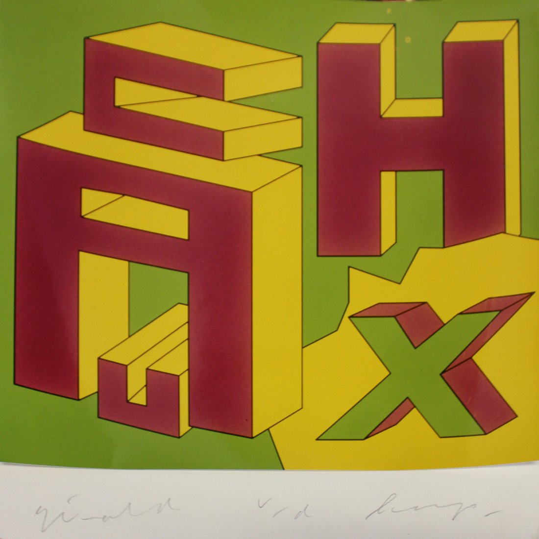 Robert Longo "Untitled": Artist: Robert Longo Title: Untitled Suite: Vita Brevis Ars Longa Year: 1984 Medium: Original silkscreen on gloss paper Edition: From the rare limited edition of 75 Size: 14" x 14" Signa