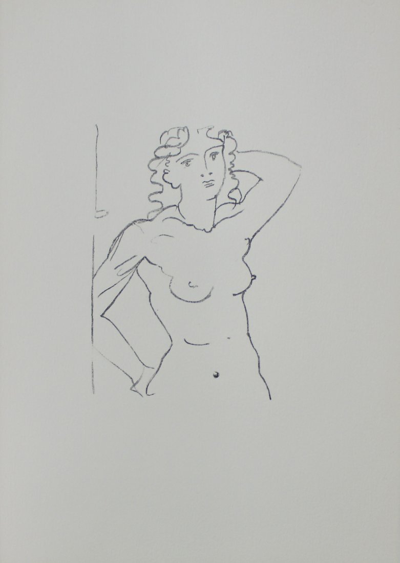 Andre Derain - "Buste de Femme (1950)" from Souvenirs: Title: "Buste de Femme (1950)" from Souvenirs de Portraits d'Artistes. Jacques PrÃ©vert: Le Coeur Ã l'ouvrage. Artist: Andre Derain Dimensions: 12.75 x 10 Medium: Original lithograph on Ve