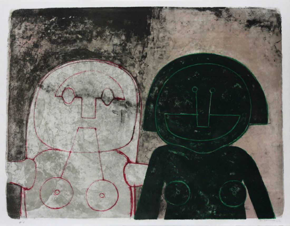 Rufino Tamayo Dos Cabezas de Mujer Orig Hand Sig. Litho (1 of 3)