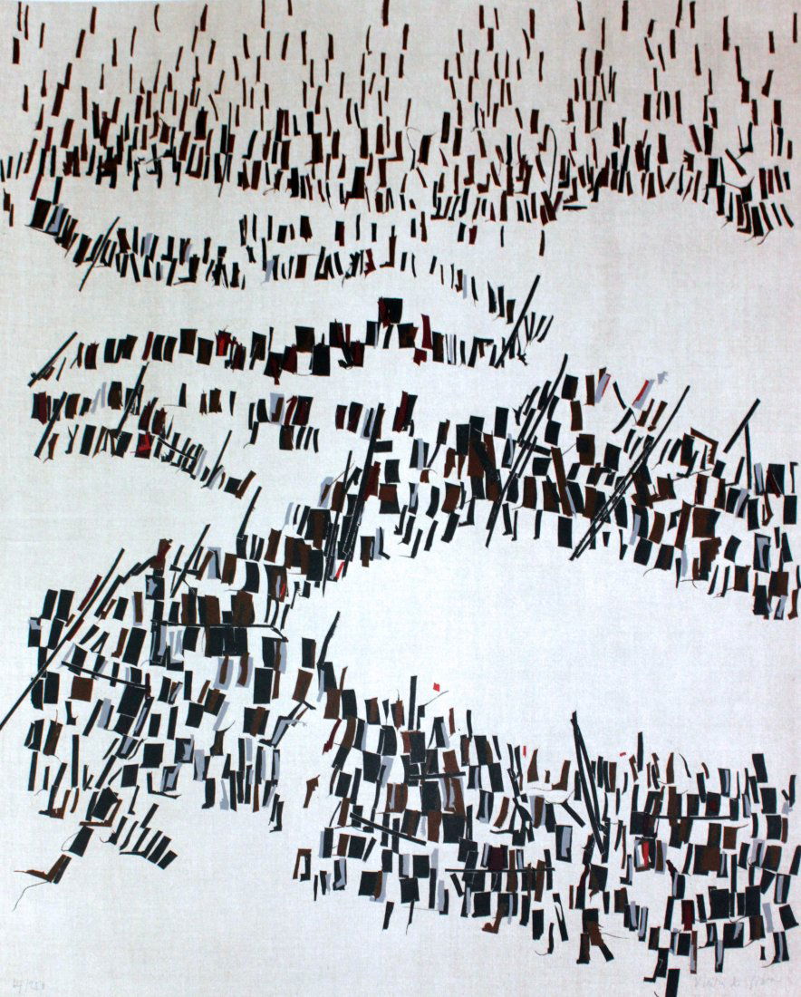 Maria Elen Vieira da Silva, "L'Exode" Orig. Lithograph (1 of 3)