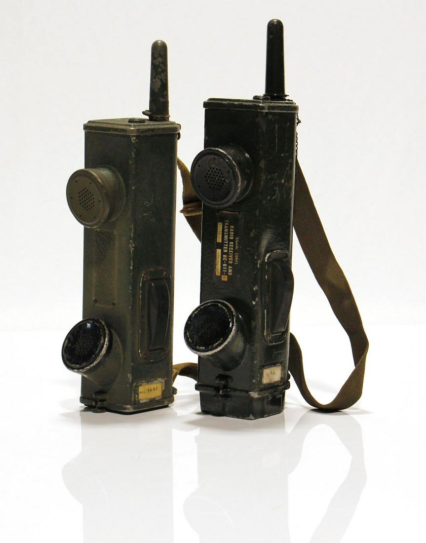 Lot of 2 WWII U.S. Army Walkie-Talkies (1 of 1)