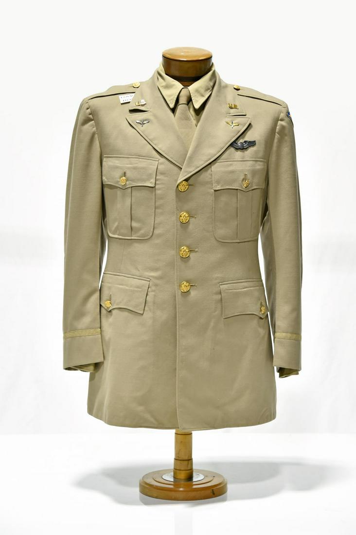 WWII U.S. Army Air Force Service Jacket with Pins and (1 of 3)