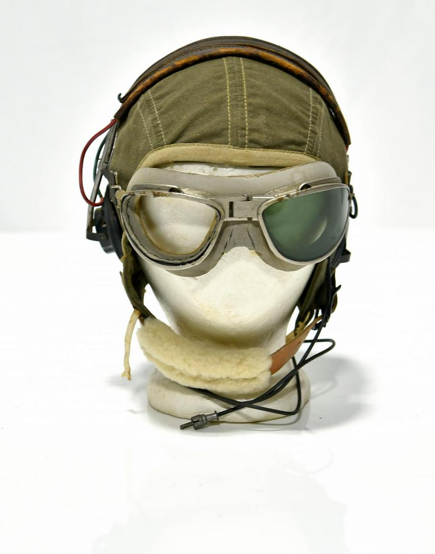WWII U.S. Army Air Force Warm Weather Flight Helmet (1 of 3)