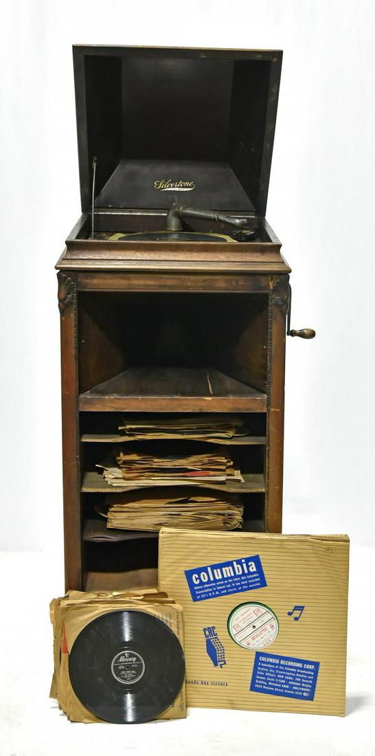 U.S. Civilian Gramophone, 75rpm with Collection of (1 of 5)