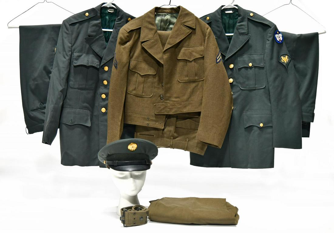 Lot Collection of WWII Service Uniforms and Accessories (1 of 1)