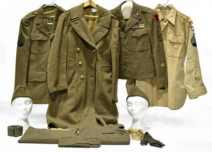 Collection Lot of WWII U.S. Army Service Uniforms and