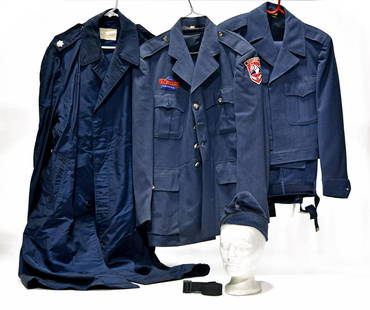 Cold War U.S. Air Force Civil Air Patrol Service: Offered Without Reserve - There is NO ESTIMATE on this item. - Vintage Original Cold War U.S. Air Force Civil Air Patrol Service Jackets, Raincoat, Garrison Cap and Belt