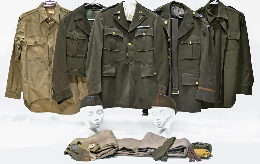 Lot of WWII U.S. Army Service Jackets, Shirts with (1 of 1)