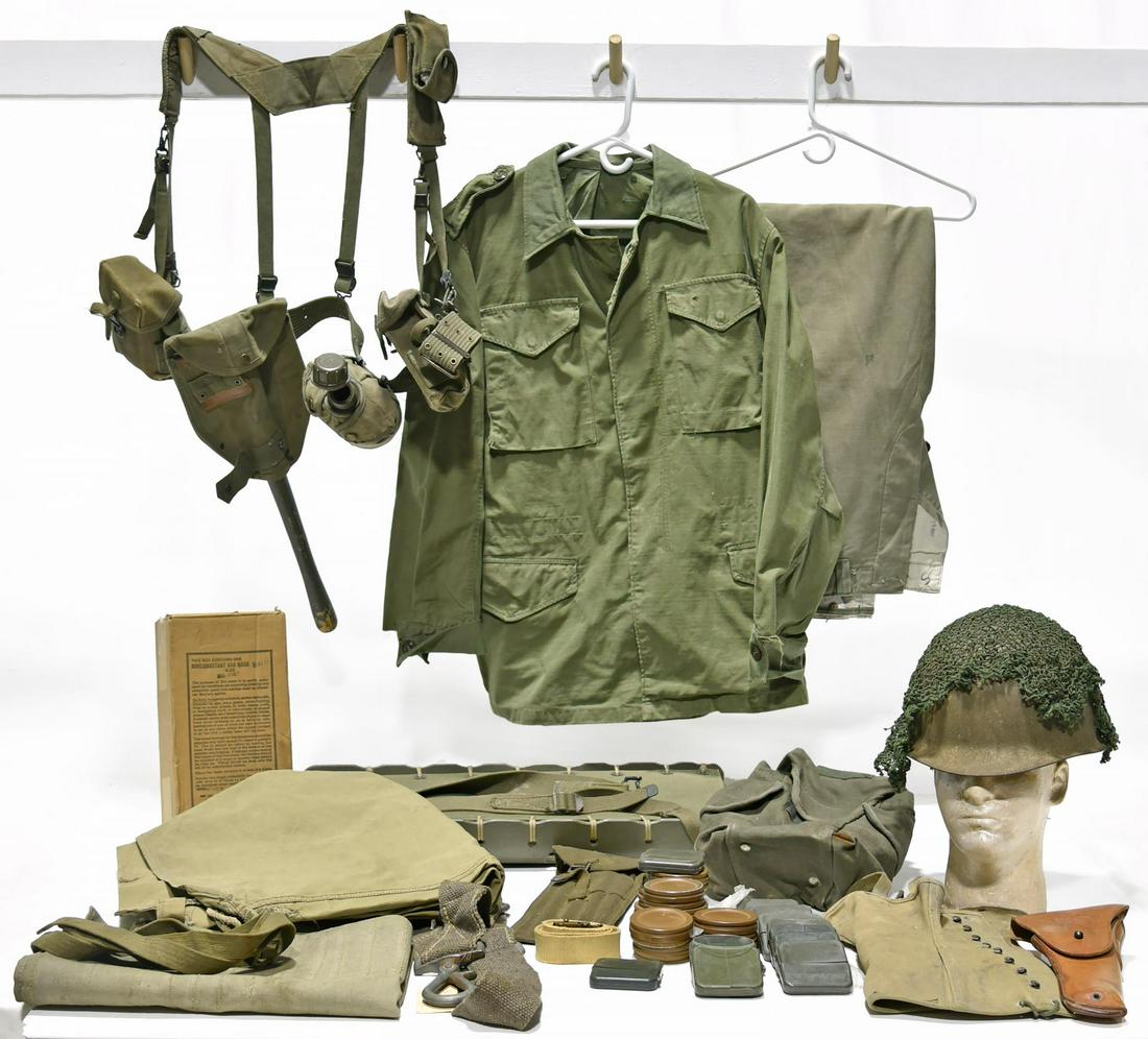 Original WWII U.S. Army Uniform and Field Kit Jun 13, 2020 Worldwide Auctioneers in IN