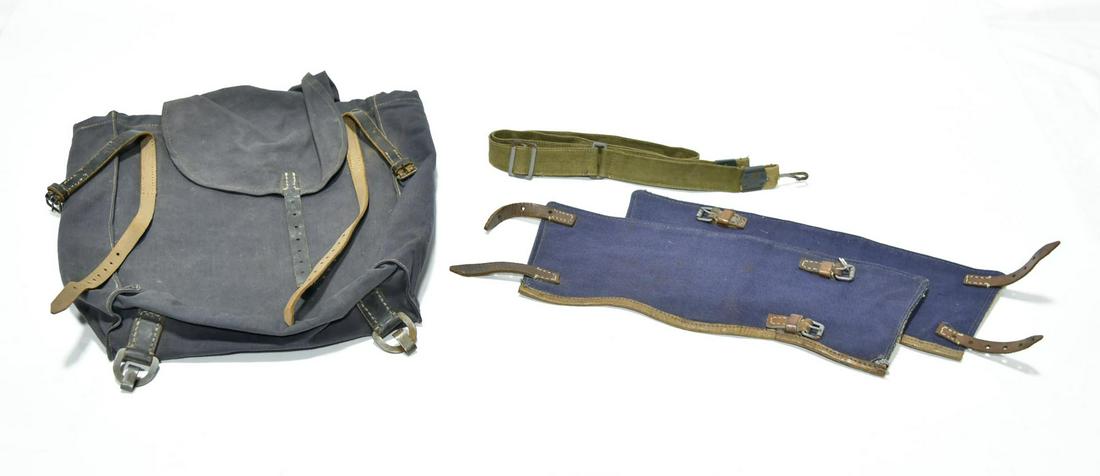Original WWII German Luftwaffe Rucksack, Leggings, (1 of 1)