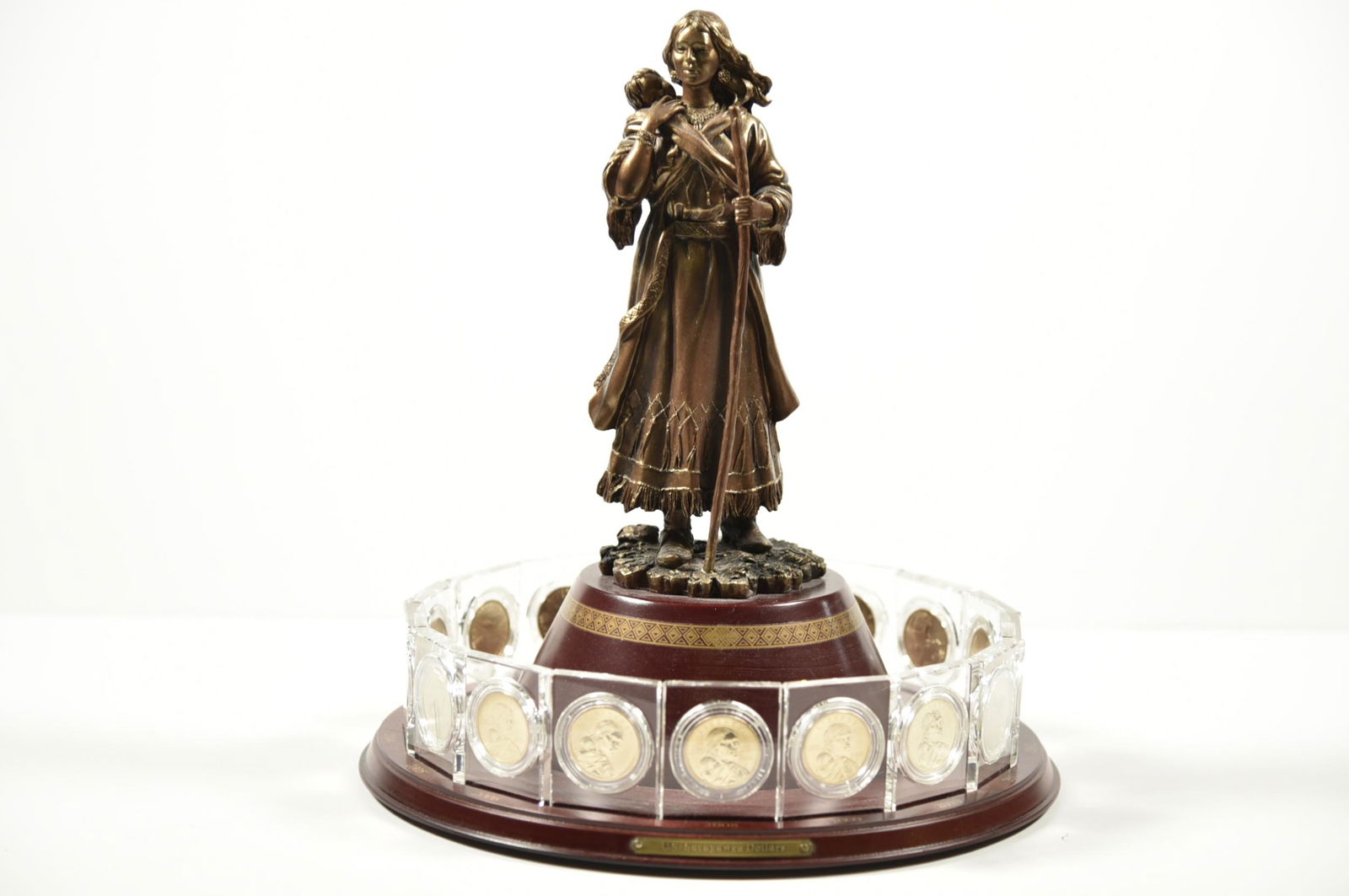 U.S. Sacagawea Golden Dollars on Turnable Base (1 of 8)