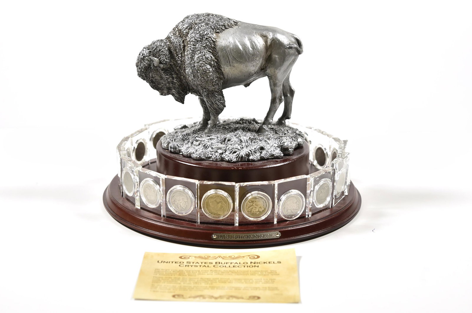 The Danbury Mint United States Buffalo Nickels Crystal: The Danbury Mint United States Buffalo Nickels Crystal Collection - Offered Without Reserve - There is NO ESTIMATE on this item. - The Danbury Mint United States Buffalo Nickels Crystal Collection. It