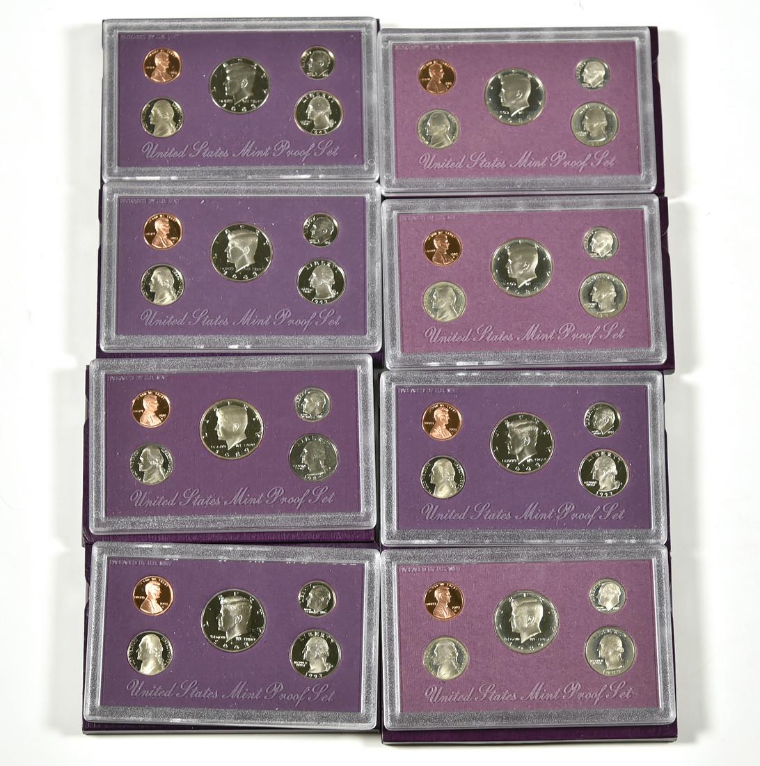 8 United States Mint Proof Sets 1989 and 1993 (1 of 4)