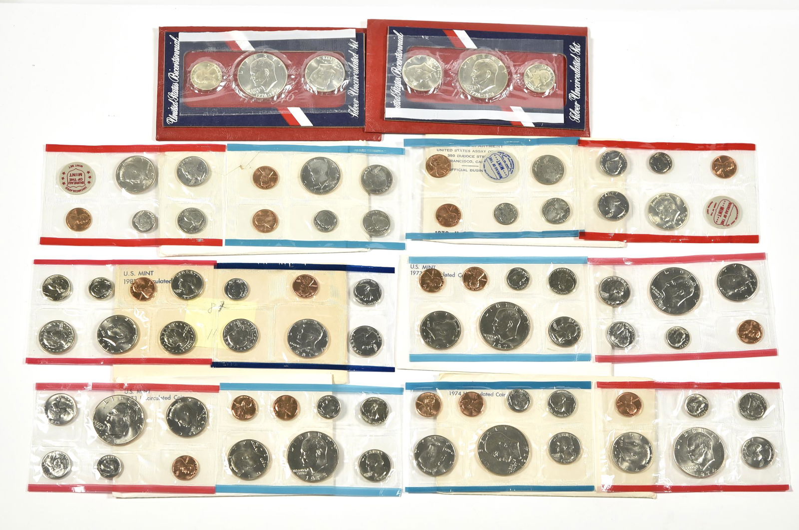 Uncirculated Mint Sets 1970's and 1981 with 2 (1 of 5)