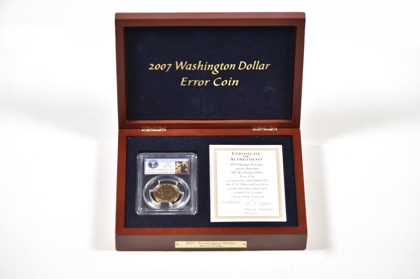 2007 Washington Dollar Error Coin in Case (1 of 4)