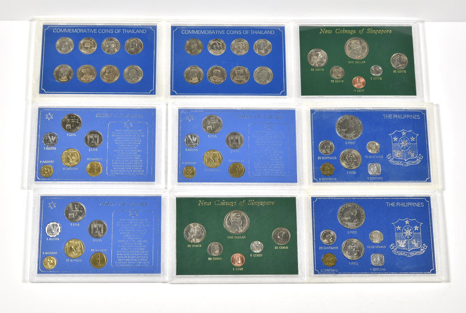 Coin Proof Sets of Israel, Singapore, Philippines and (1 of 2)