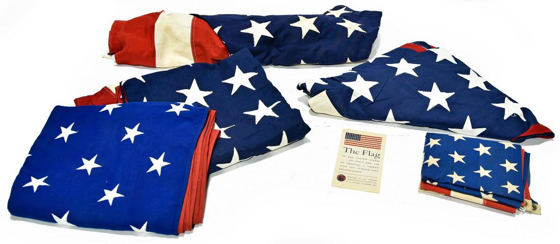 Original Collection of United States National Flags: Original Collection of United States National Flags - Offered Without Reserve - There is NO ESTIMATE on this item. - Vintage Original United States National Flags of Various Eras