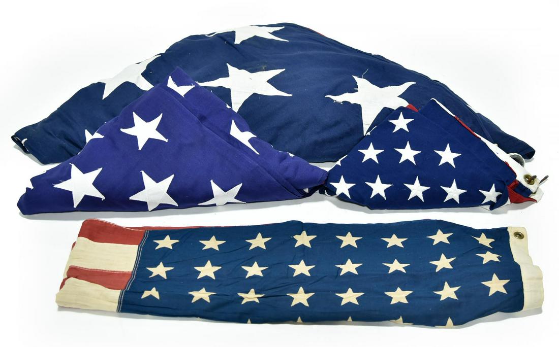 Original Collection of United States National Flags: Original Collection of United States National Flags - Offered Without Reserve - There is NO ESTIMATE on this item. - Vintage Original United States National Flags of Various Eras