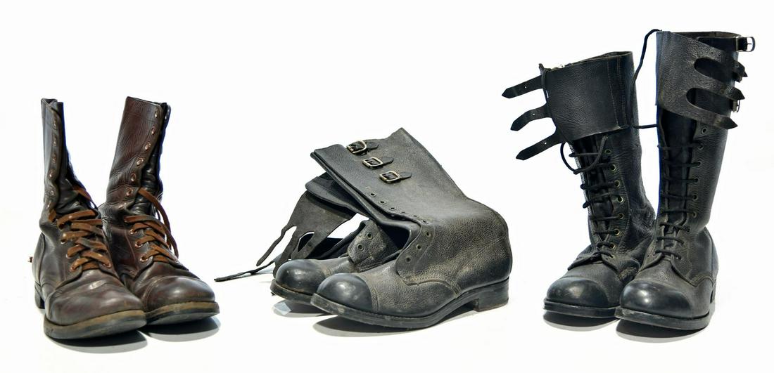 Original WWII U.S. Army Collection of Leather Boots (1 of 2)