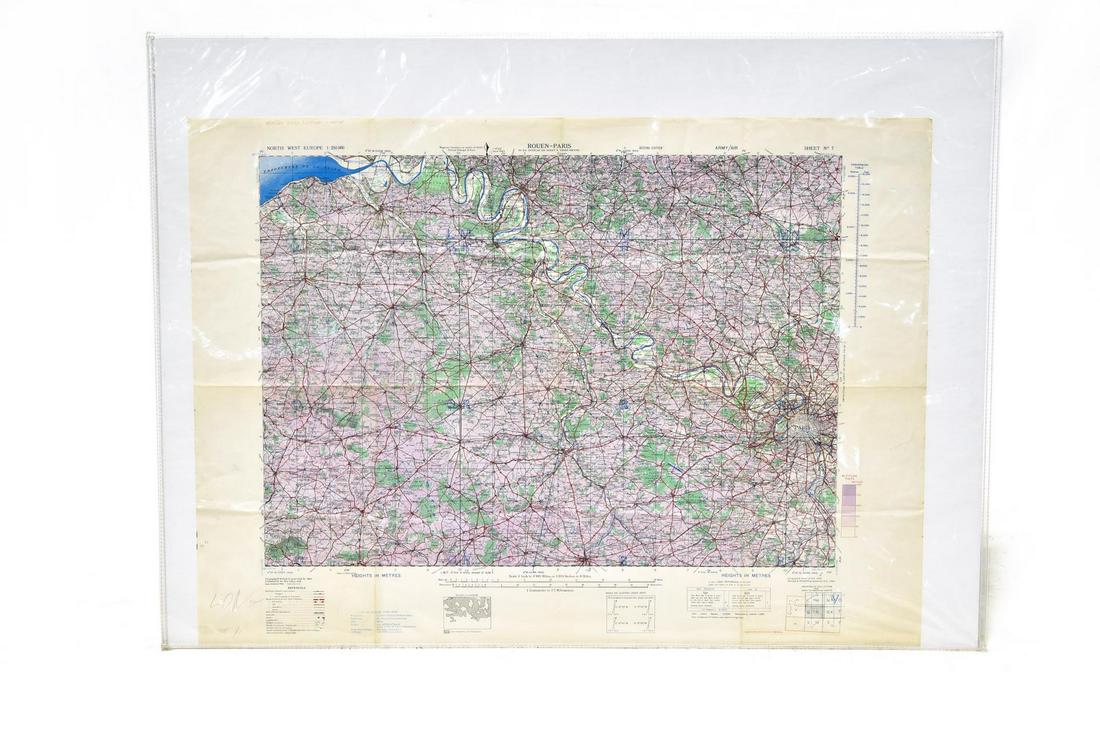 Original WWII U.S. Army Silk Evasion Maps (1 of 5)