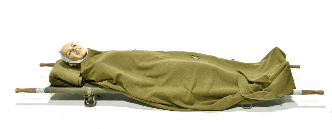 Original WWII U.S. Army Stretcher and Field Blanket (1 of 2)