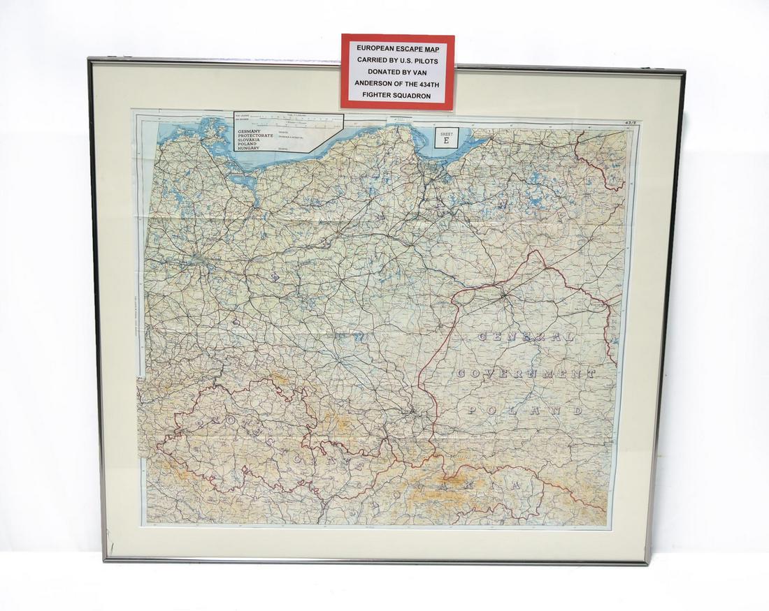 Vintage Framed Eastern Europeon Map (1 of 2)