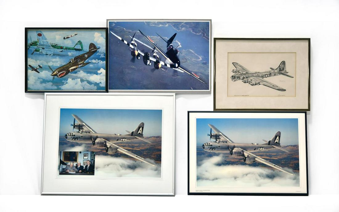 Framed Aviation Prints One with Signature (1 of 1)