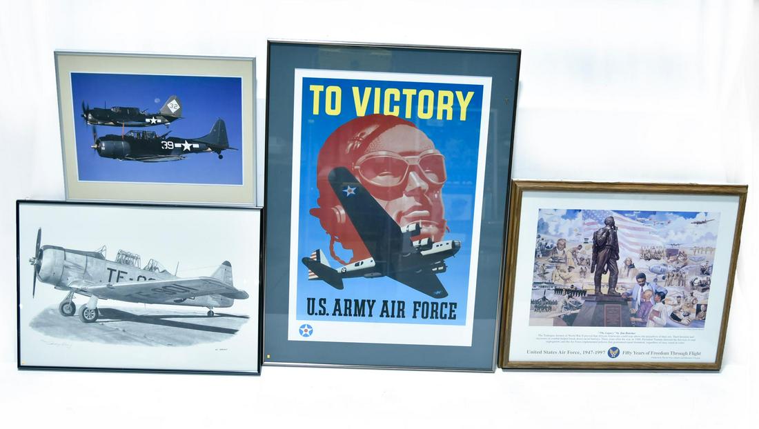4 Framed Aviation Prints D. Gray (1 of 2)