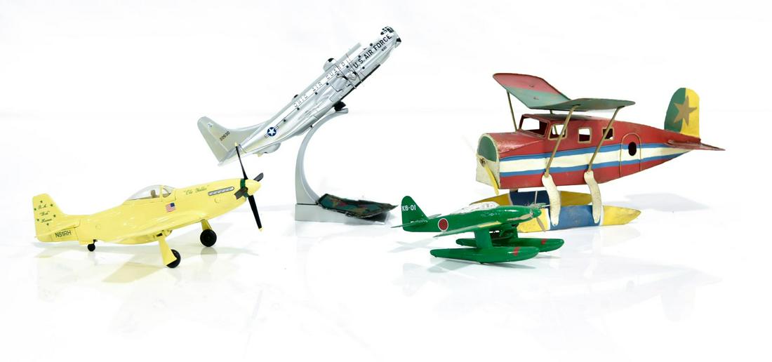Lot of 4 Plastic, Tin, and Metal Aviation Model (1 of 4)