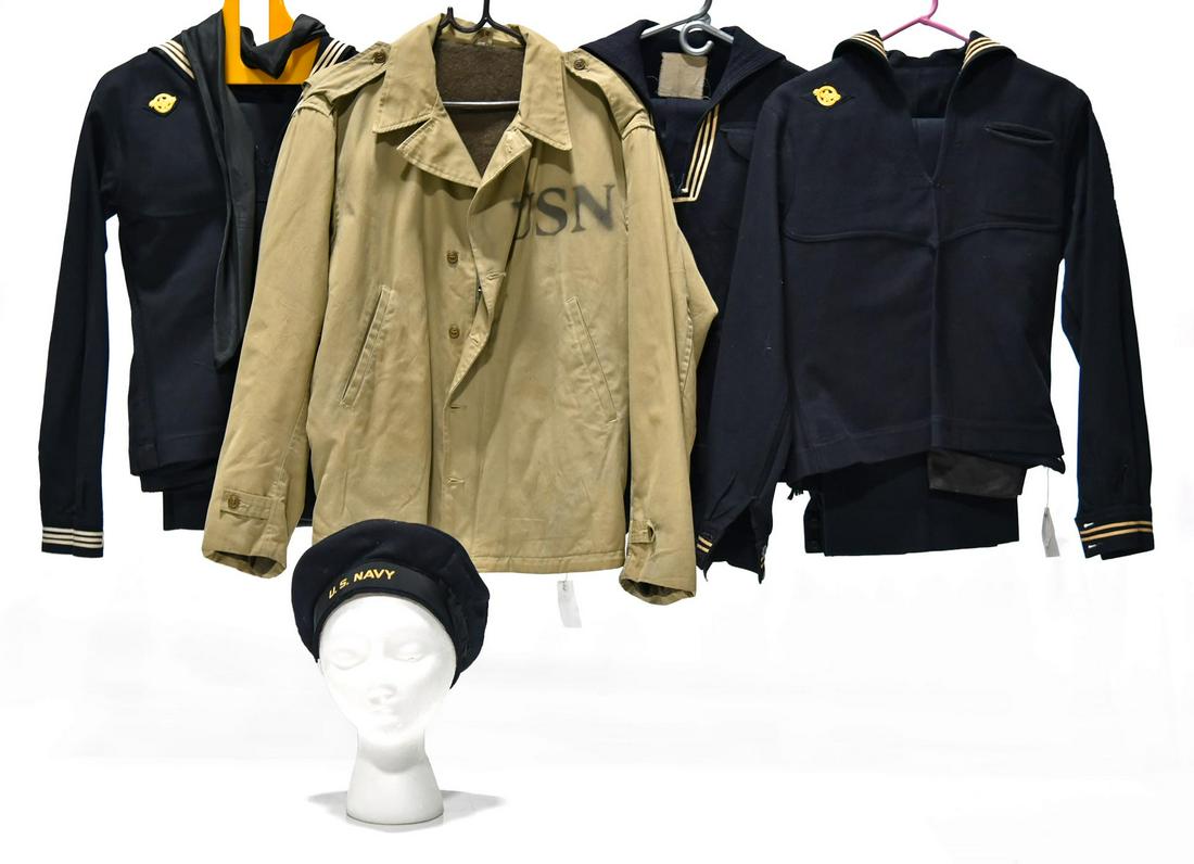 Original WWII to Post-WWII U.S. Navy Uniforms and Hat (1 of 1)